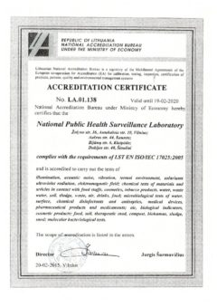 thumbnail of Accreditation Certificate Barrier Tech Lithuania Accreditation Bureau