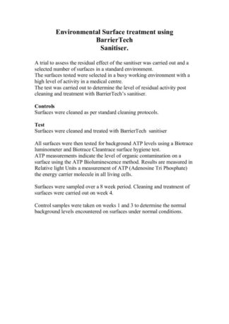 thumbnail of Environmental Surface treatment