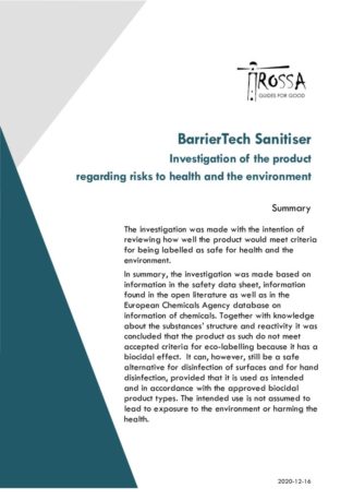 thumbnail of Trossa Summary BarrierTech sanitiser